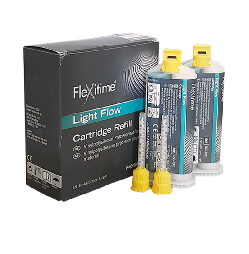 Flexitime VPS Impression Material, 2 x 50ml Cartridges + Tips