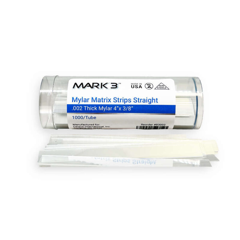 Mylar Matrix Strips 0.002 4" x 3/8" Straight 1000/pk.